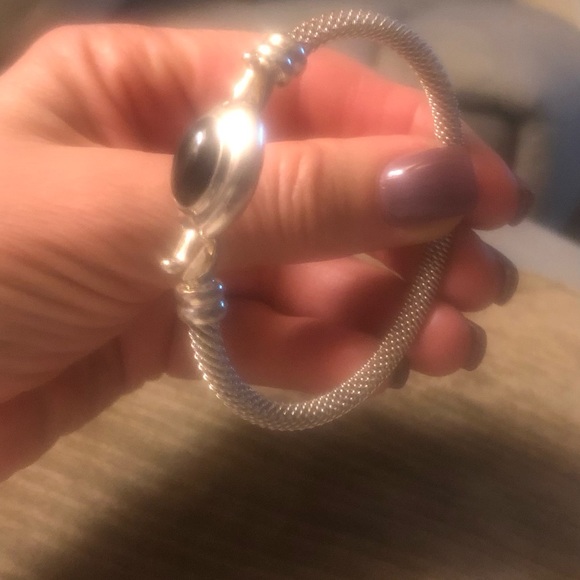 Onyx, sterling silver bracelet - Picture 5 of 10